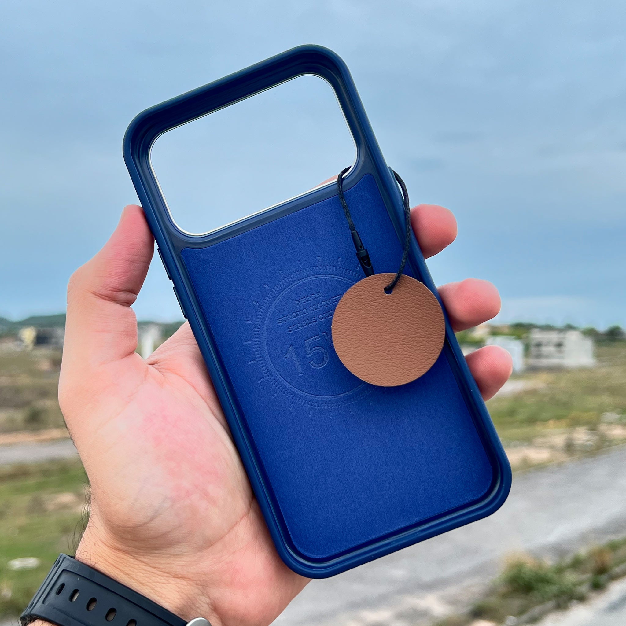 Bi-Color Patchwork Leather Case