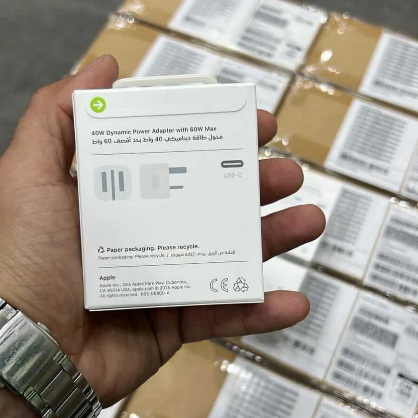 Apple 40W Dynamic Fast Charging Adapter 3-Pin UK Variant – product image