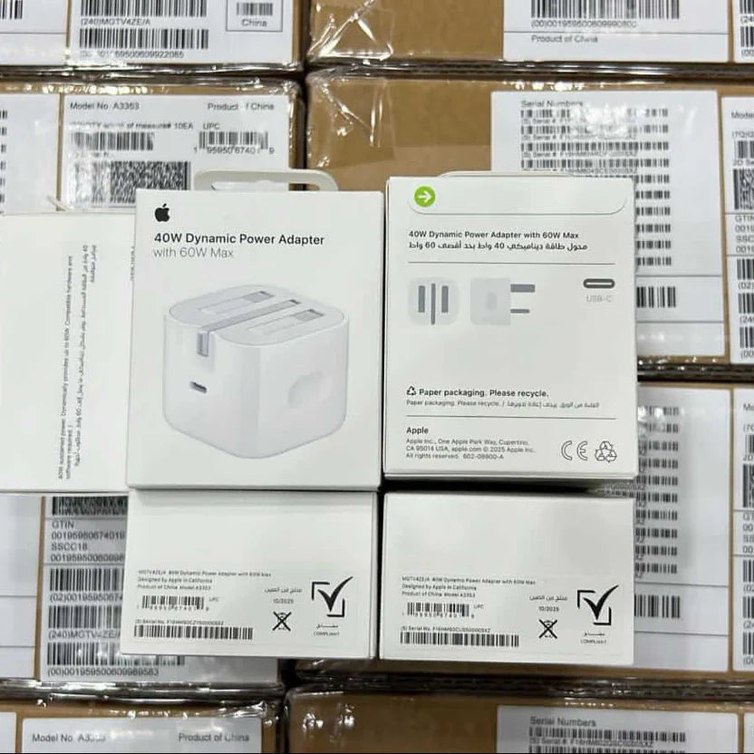 Apple 40W Dynamic Fast Charging Adapter 3-Pin UK Variant – product image