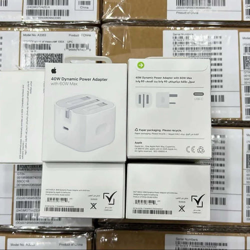 Apple 40W Dynamic Fast Charging Adapter 3-Pin UK Variant – product image