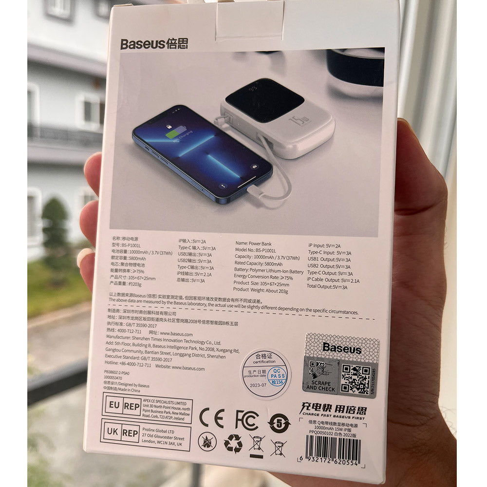 Baseus Qpow 10000mAh power bank – product image