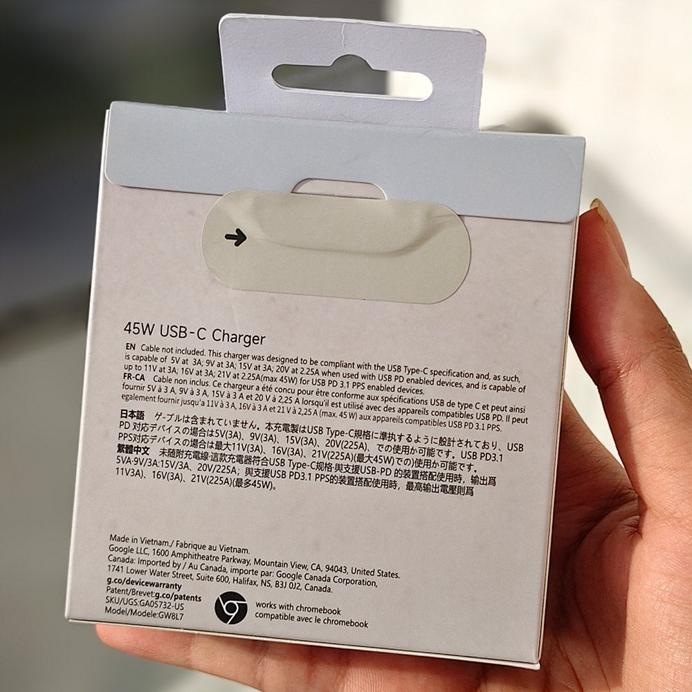 Google 45W USB-C charger EU version – product image
