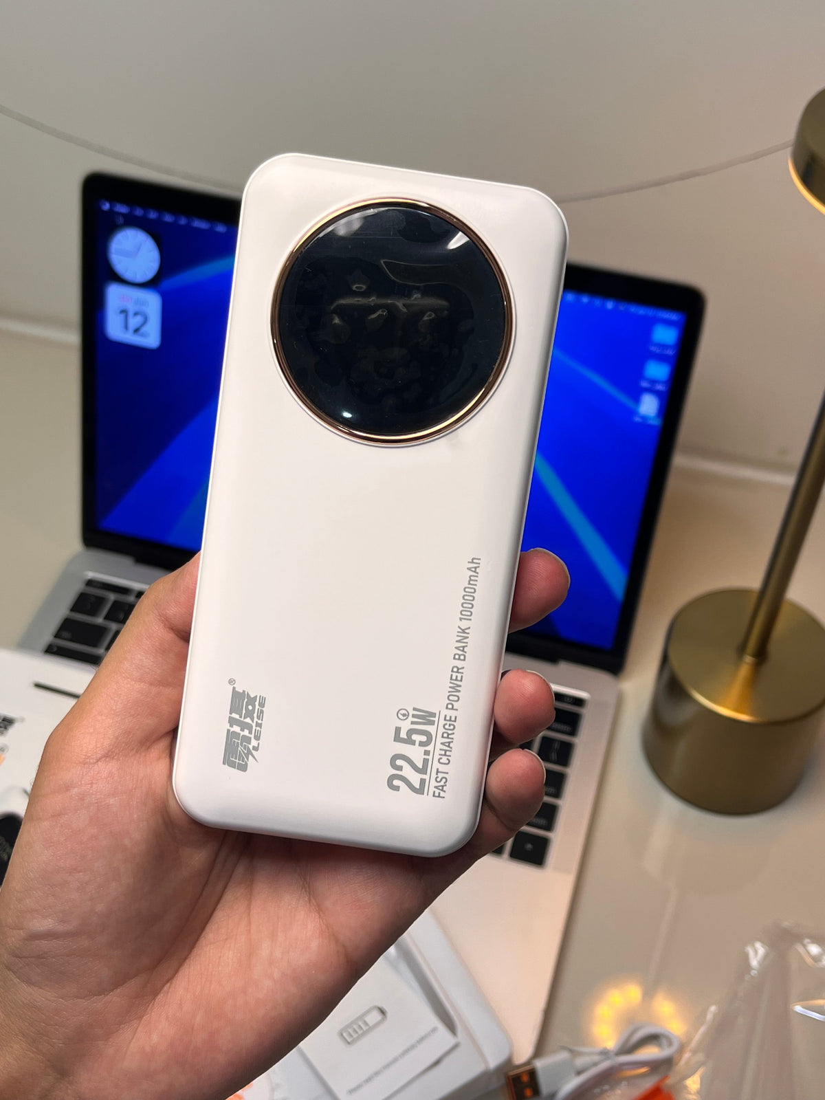LEISE LS-R51E 10000mAh 22.5W power bank with built-in cables – product image