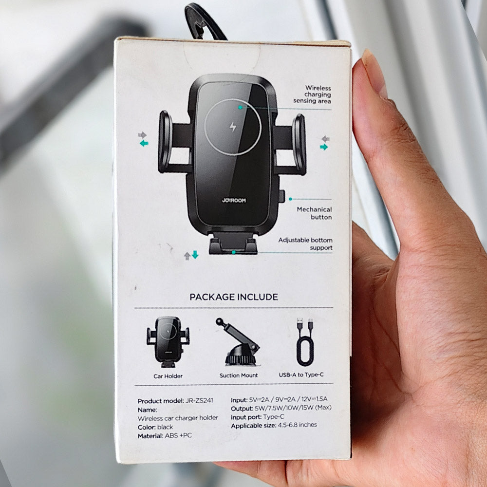 Joyroom JR-ZS241 15W wireless charging car phone holder – product image