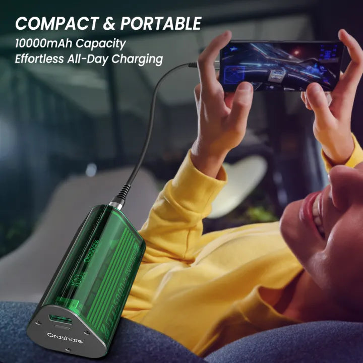 Orashare OT11 transparent mini 10000mAh power bank – product image
