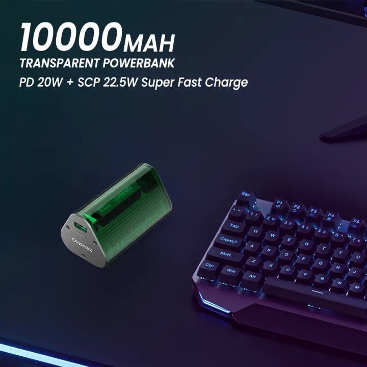Orashare OT11 transparent mini 10000mAh power bank – product image