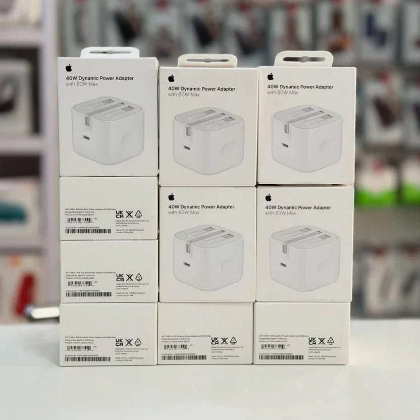 Apple 40W Dynamic Fast Charging Adapter 3-Pin UK Variant – product image