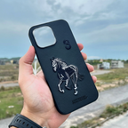 Santa Barbara Polo Style Leather Case | Black | Wireless Charging Compatible