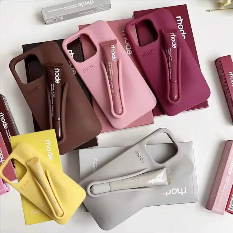 Rode Makeup Lip Gloss Holder Silicone Case